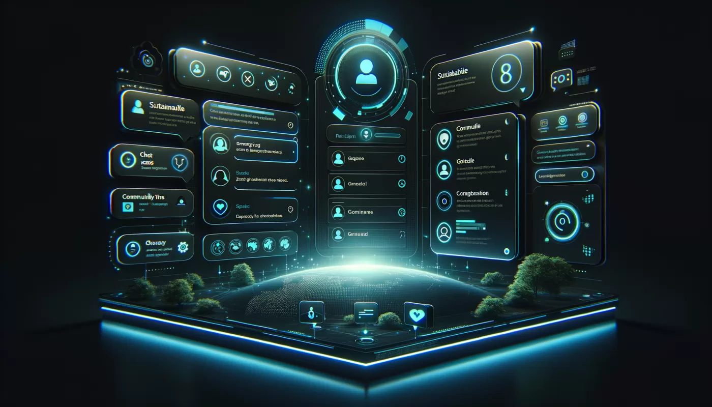 Community chat platform interface showing real-time messaging and group discussions