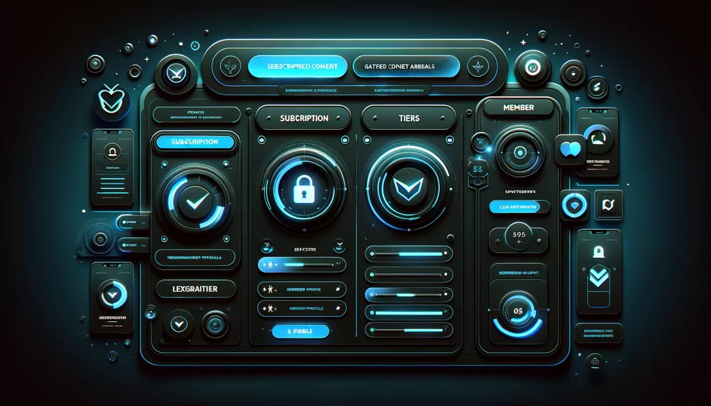 Membership platform interface showing subscription tiers and member management