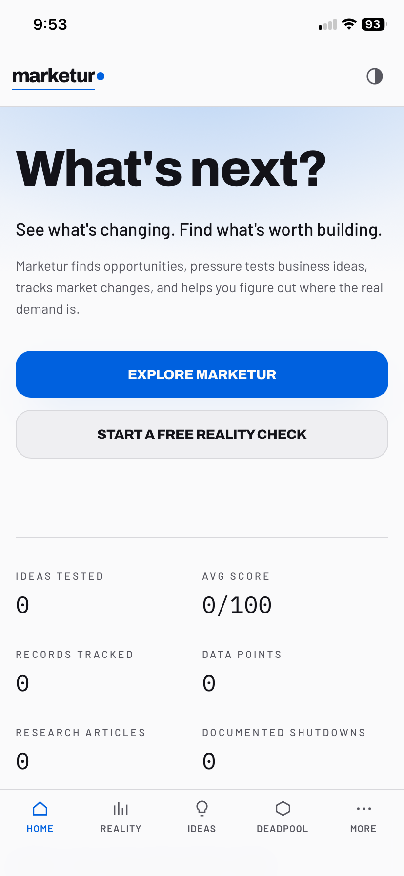 Marketur app showing missing site data after Lovable cloud credits ran out